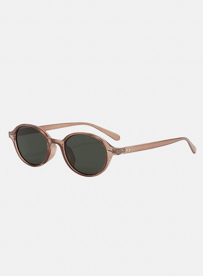 Solix Tea Green Full Rim Oval Sunglasses